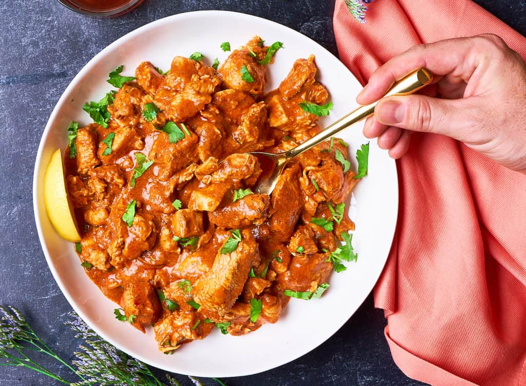 Mouthwatering plate of chicken tikka masala