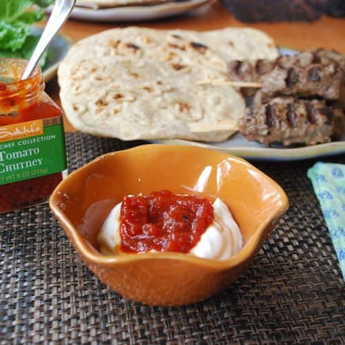 Grilled Lamb Burgers With Tomato Chutney Yogurt - Sukhi's