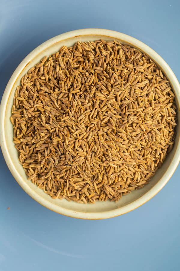 A dish of cumin seeds