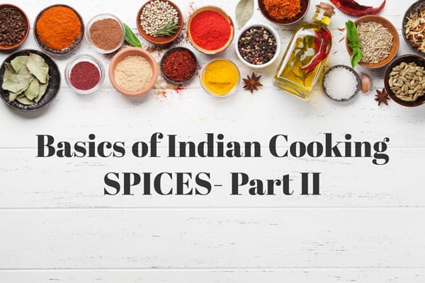 Banner with several Indian spices