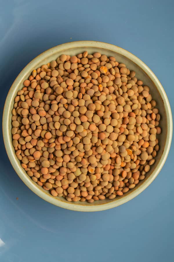 Bowl of red lentils