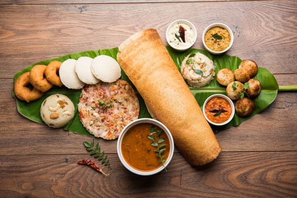 A platter of all south Indian Breakfasts