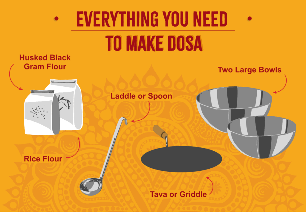 Everything you need to make dosa by Sukhi's