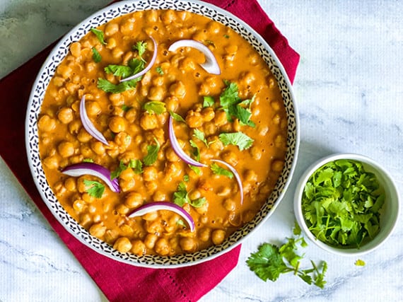 Bowl of Chana Masala (Savory Indian Chick Peas)