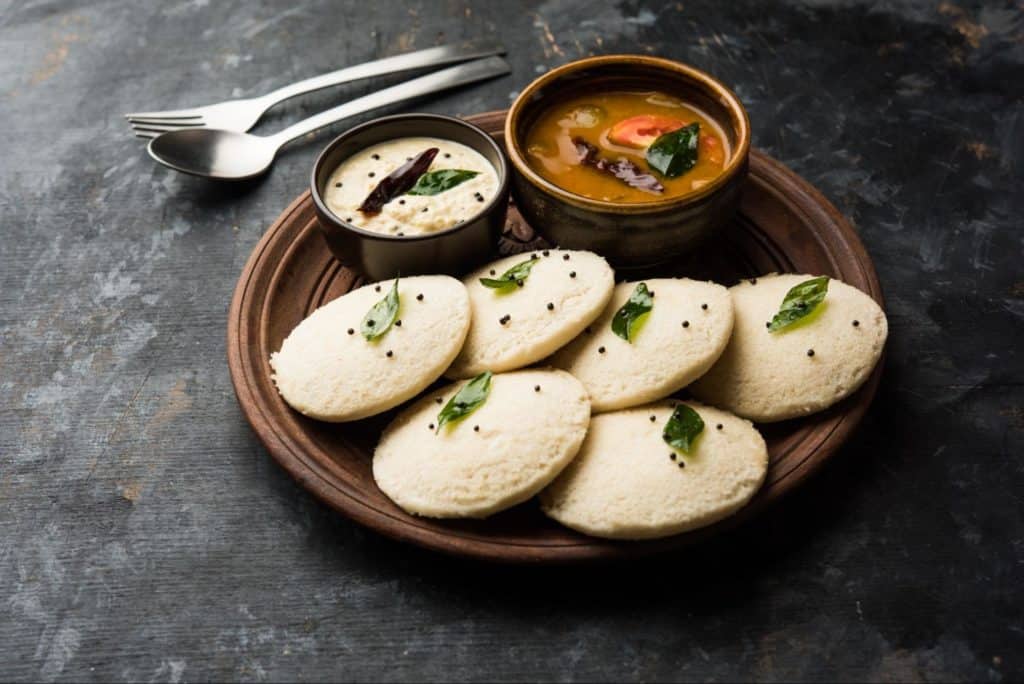 Soft, tangy, yet pleasantly mild idli.