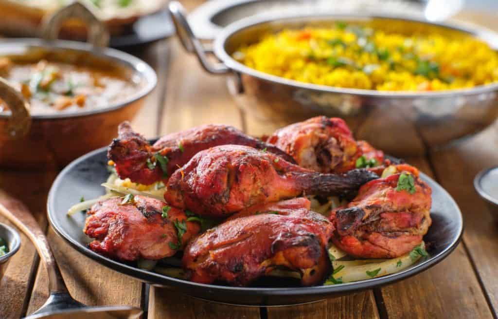 An appetizing plate of Tandoori chicken