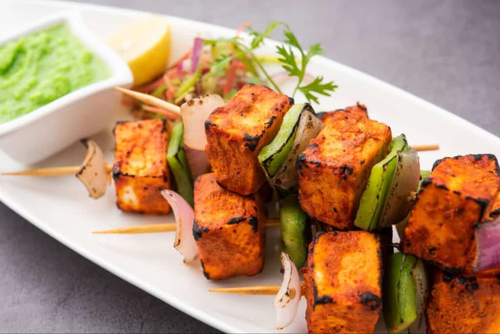 Tandoori paneer and paneer tikka