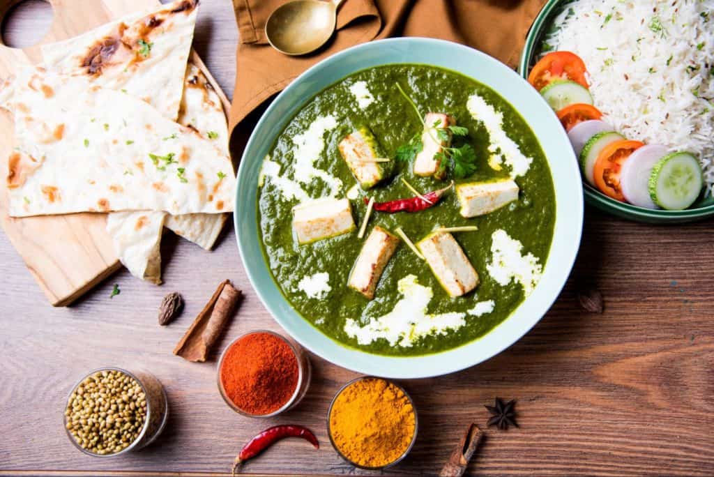 Try creamy spinach in Palak Paneer.