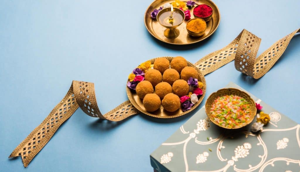 Food served on raksha bandhan (rakhi)