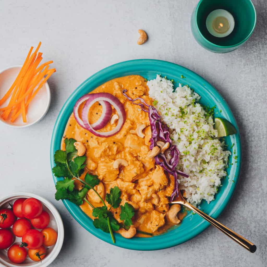 Sukhi's chicken coconut curry with mango