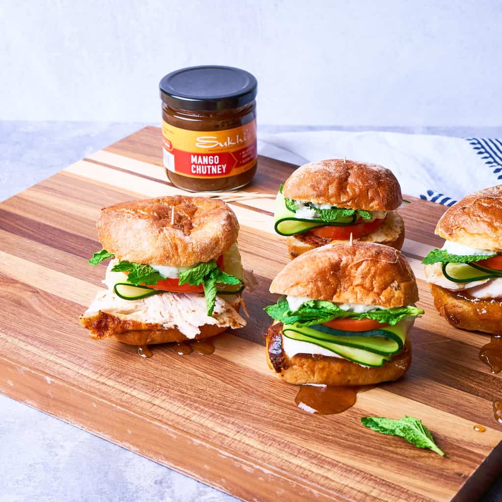 mango chutney sandwiches with sukhi's