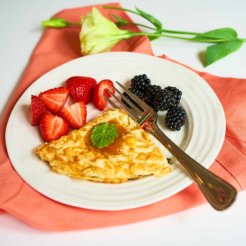 eggs and berries on a plate