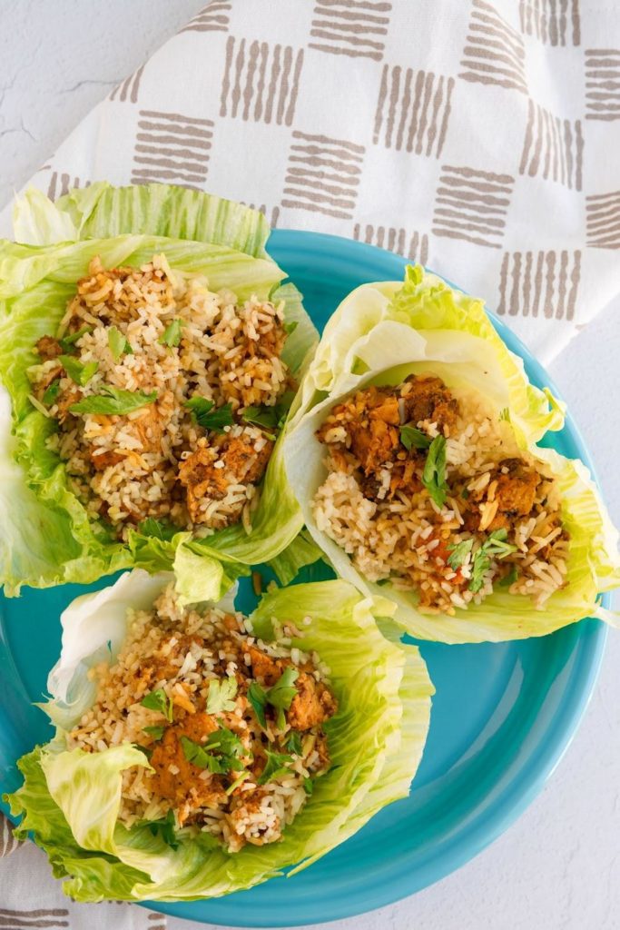 Chicken Biryani Lettuce Wraps