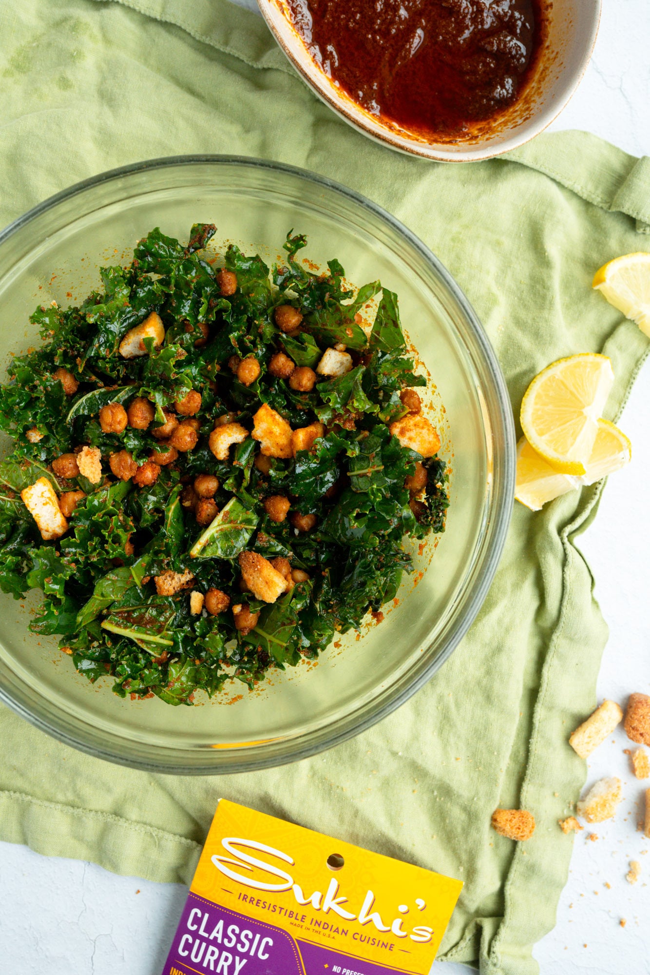 Sukhi’s Kale Chickpea Salad: A Curried Twist on Your Greens