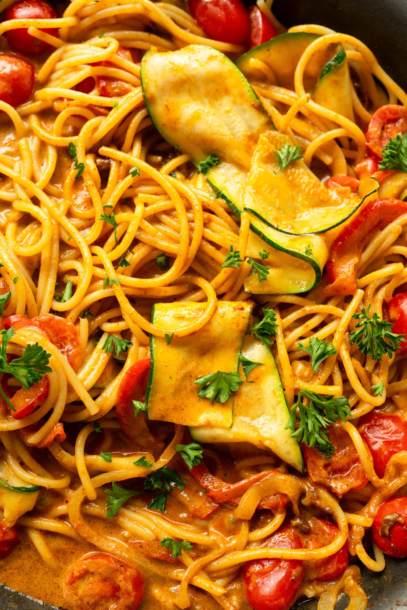 A Hearty Favorite: Sukhi’s Veggie Curry Pasta