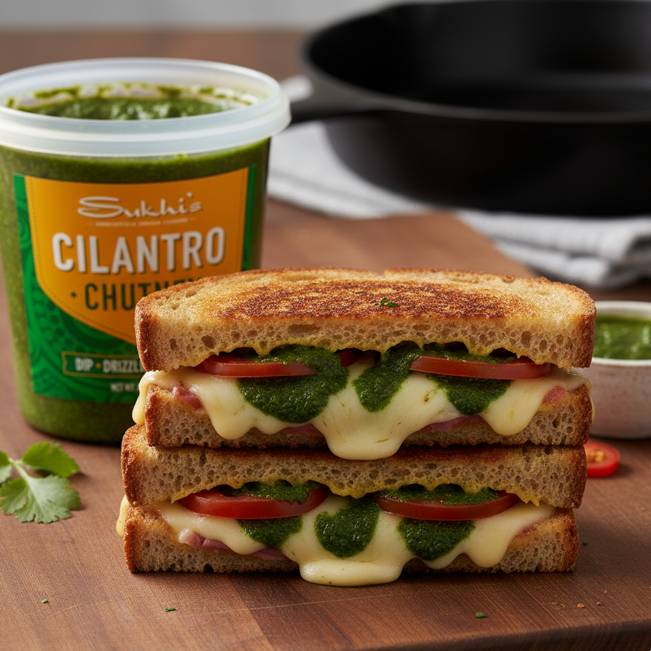 <strong>Cilantro Chutney Grilled Cheese</strong>